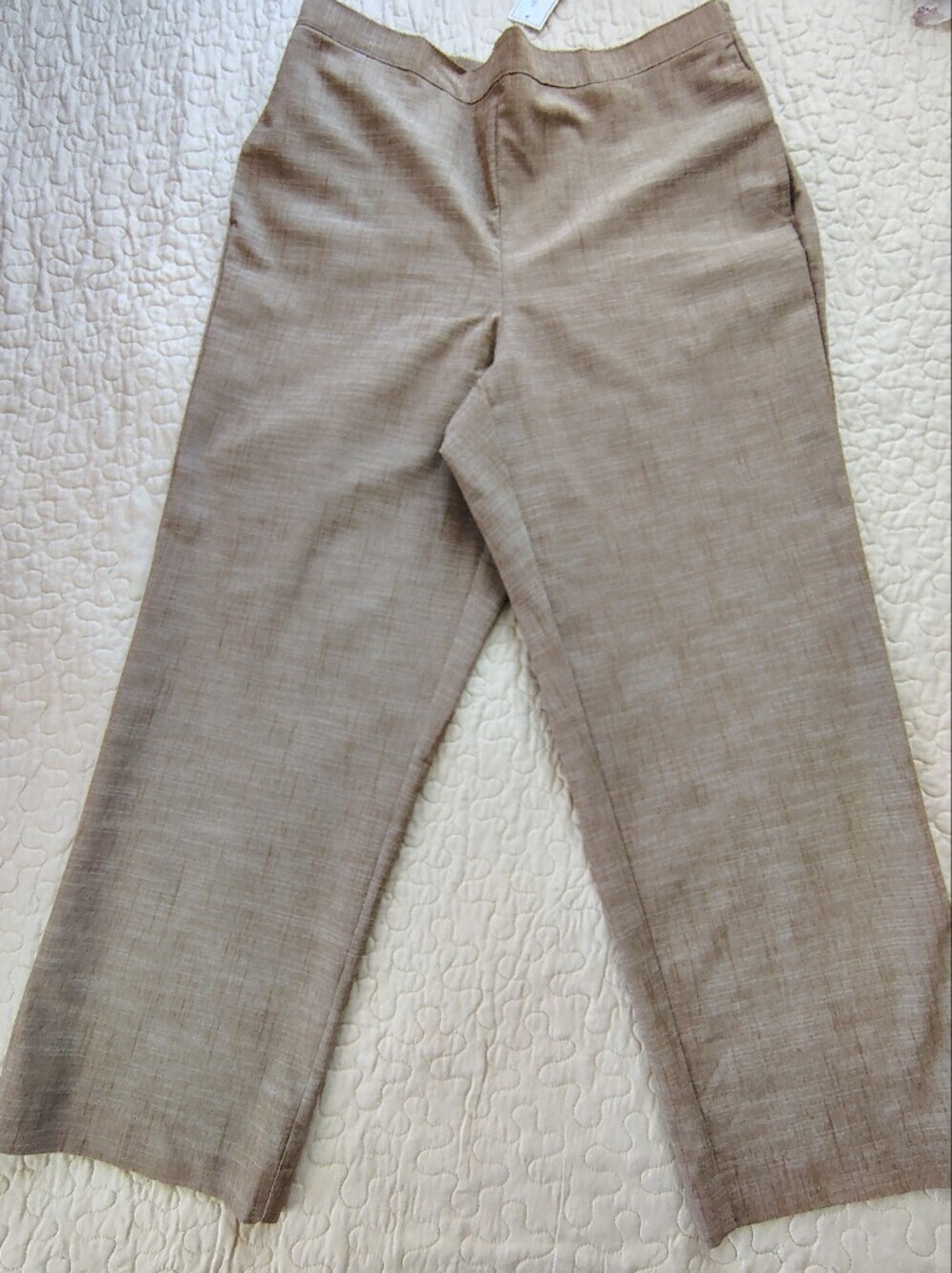 Alfred Dunner Women's Chinos in Light Taupe Size 16.